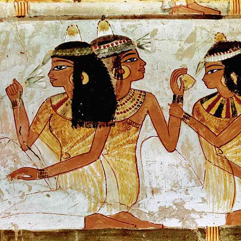 Egyptian women smell perfumes Egyptian women smell perfumes