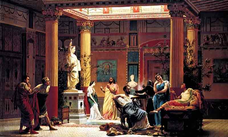 Patricians in a convivial moment Patricians in a convivial moment