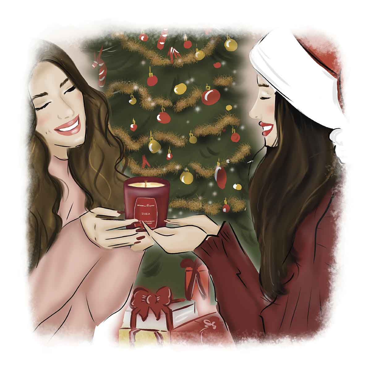 Candela regalo in occasione del Natale Candela regalo in occasione del Natale